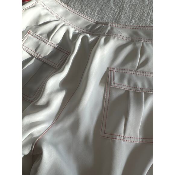 MARIA ISABEL CEPEDA Color Block Pants White/Red sz2 - Picture 10 of 10